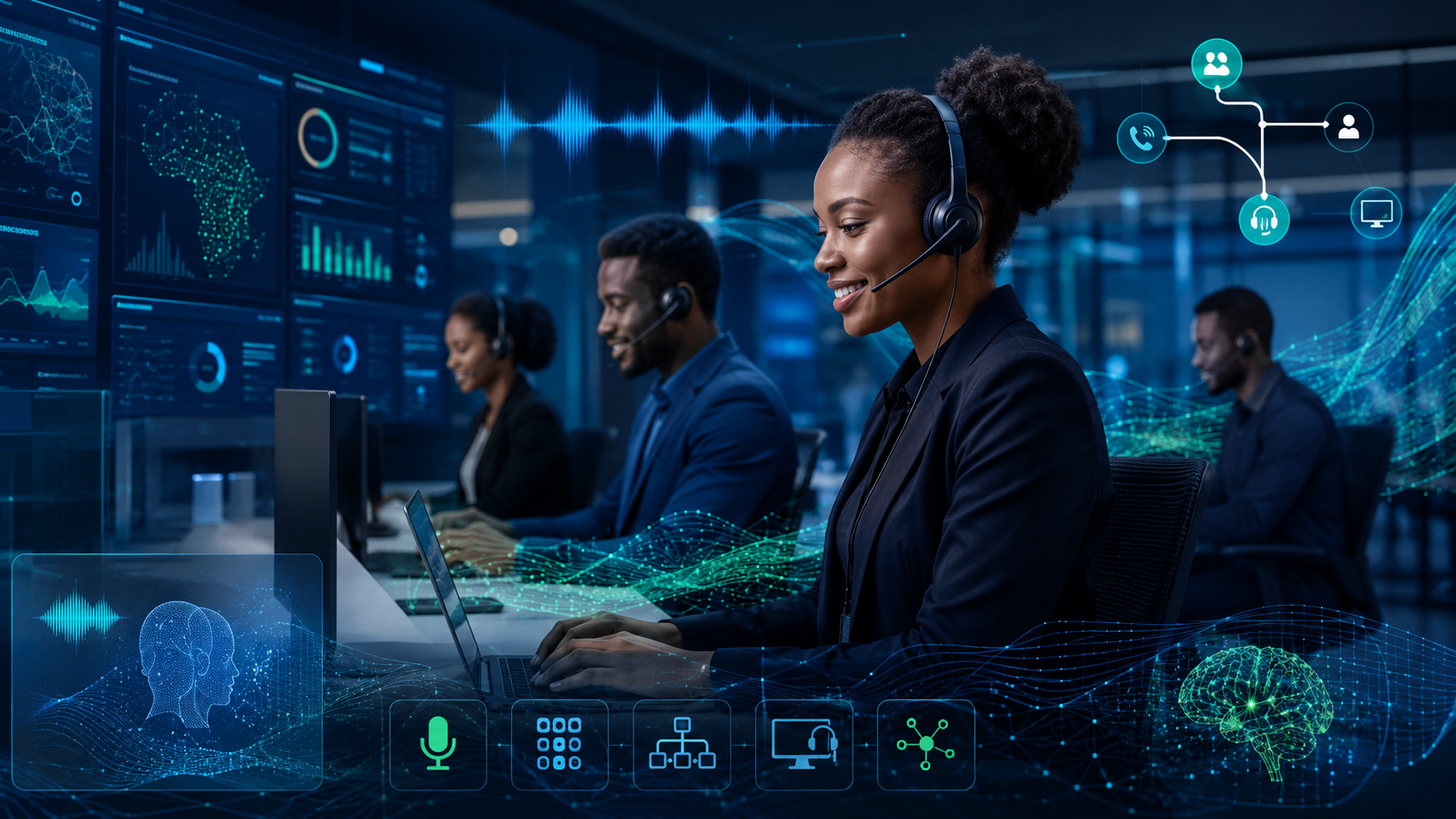 AI call centre banner
